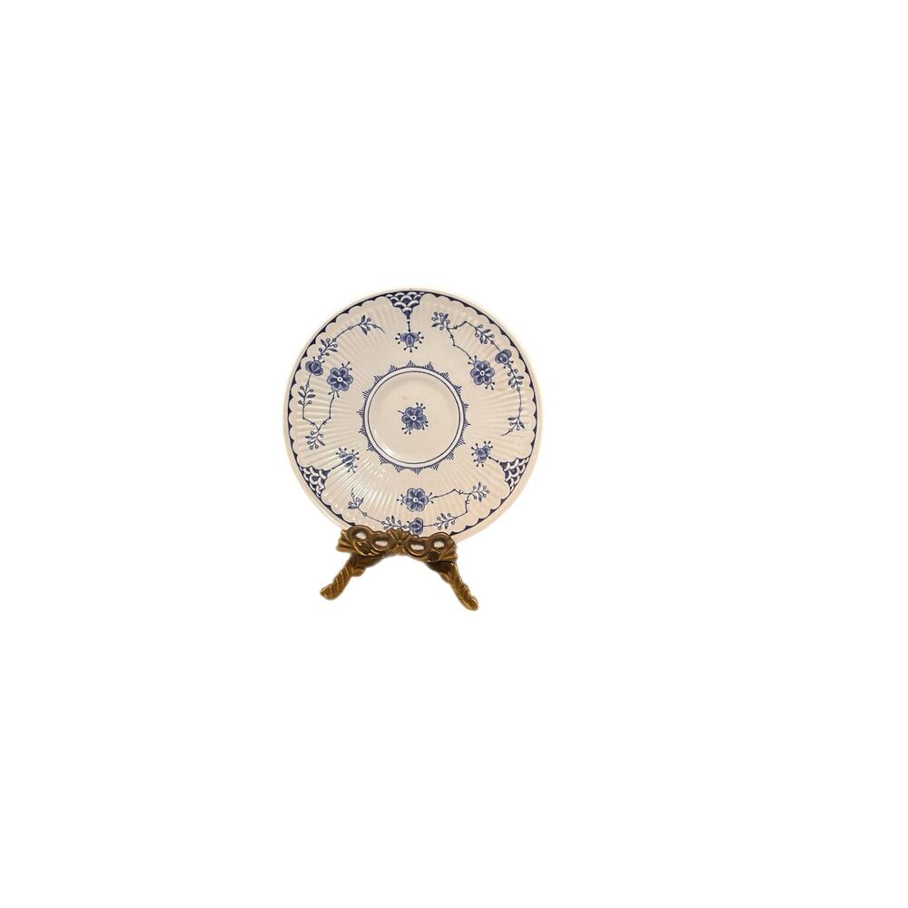 Charming Denmark English Blue Floral Line Motif Saucer - 5.5" Diameter